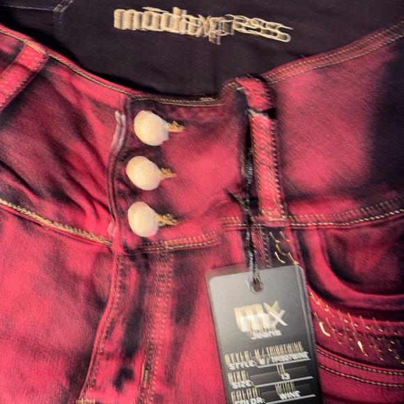 MX Jeans High-Waisted Wine Size 13 - Picture 7 of 7